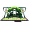 Front view of indoor playground with overhead tunnel, slide entry, and enclosed play structure IP24118
