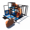 Commercial indoor playground with crawl tunnel, activity panels, and elevated play decks for active children IP24124