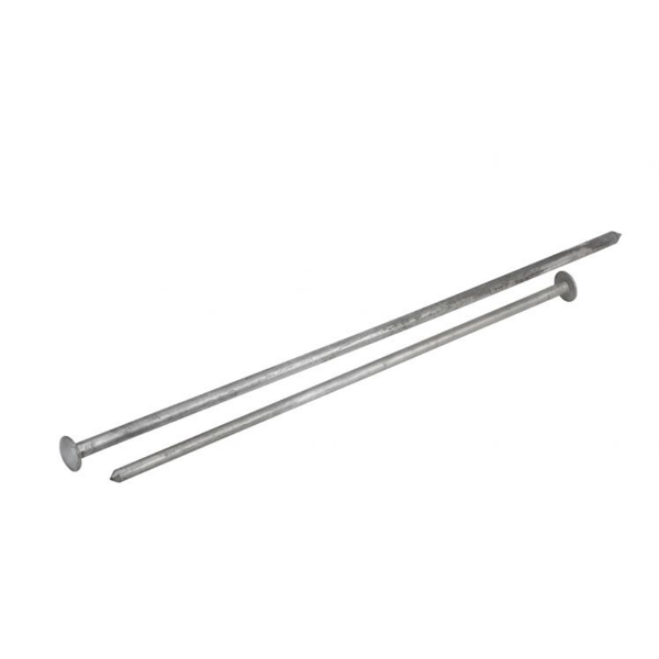 Galvanized steel landscape timber stakes for playground border installation and ground anchoring