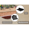 Engineered wood fiber playground surfacing system showing mulch layers geotextile fabric and fibar mats for safe accessible play