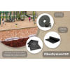 Engineered wood fiber playground surfacing system 300 with drain strips geotextile fabric and fibar mats for stability