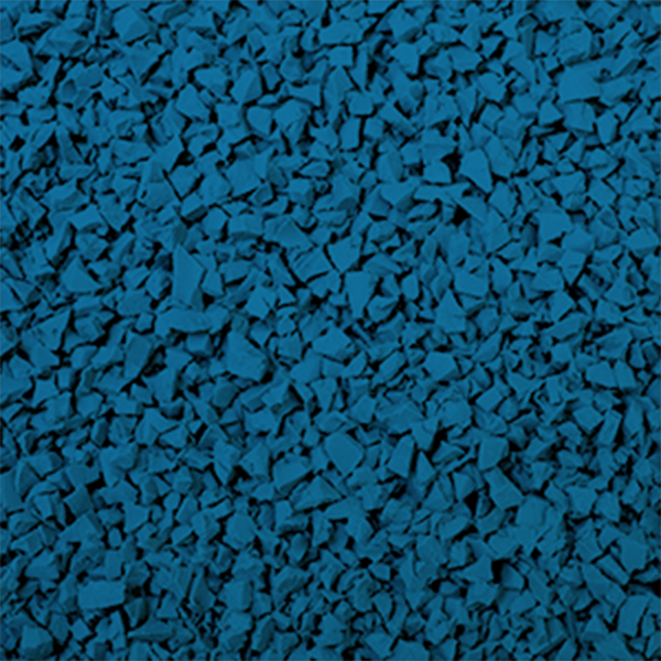 Light Blue EPDM rubber granules used for poured in place playground surfacing top layer for durable and colorful safety flooring