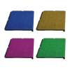 Rubber interlocking playground tiles in multiple colors including blue green yellow and purple for customizable safety surfacing
