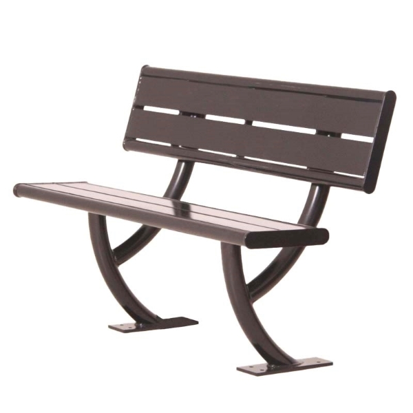Acadia Steel Bench with Back - 4 Ft. or 6 Ft.