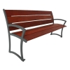 Bryce IPE Bench with Back and Steel Frame