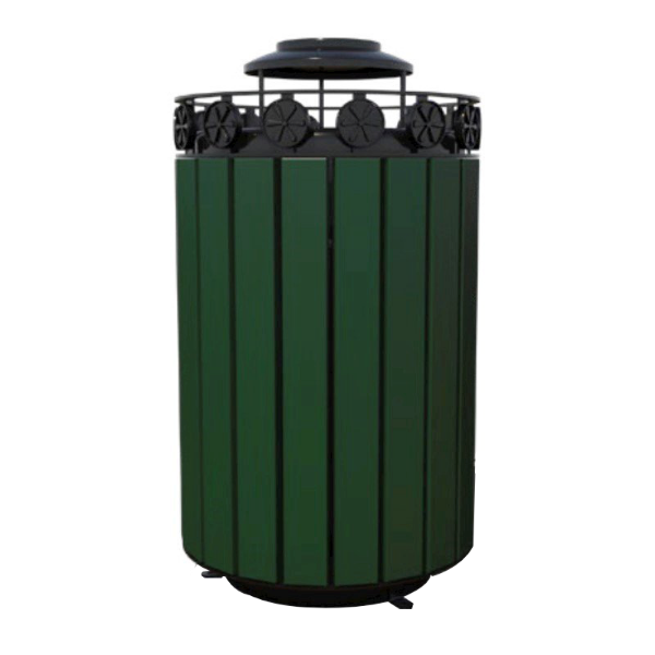 Cascades 32 Gallon Recycled Plastic Trash Receptacle