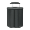 Zion 32 Gallon Powder Coated Steel Trash Receptacle