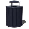 Zion 32 Gallon Powder Coated Steel Trash Receptacle
