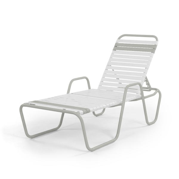 St. Maarten II 14 Inch Standard Vinyl Chaise Lounge with Arms