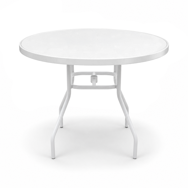 St. Maarten II Punched Aluminum Round Poolside Dining Table